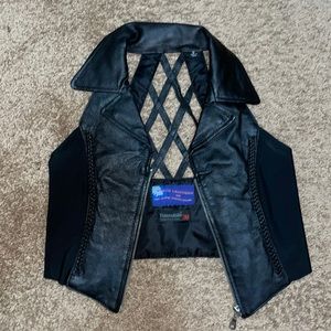 Genuine leather womens vest size S